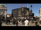 Minute of silence in London's Piccadilly Circus in homage to Prince Philip