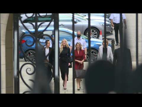 Amber Heard arrives at courthouse in London on last day of libel suit