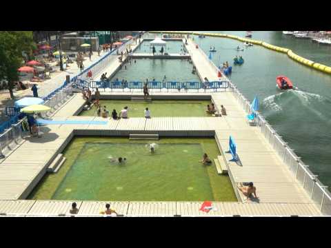 Parisians cool off in city pools amid crippling heatwave