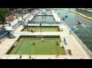 Parisians cool off in city pools amid crippling heatwave