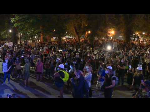 Portland protesters gather as Trump says fed agents to stay