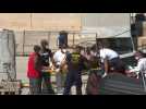Tunisian migrants placed in ambulances as they arrive in Lampedusa