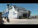 Lampedusa: 250 migrants board ferry to Porto Empedocle, Sicily
