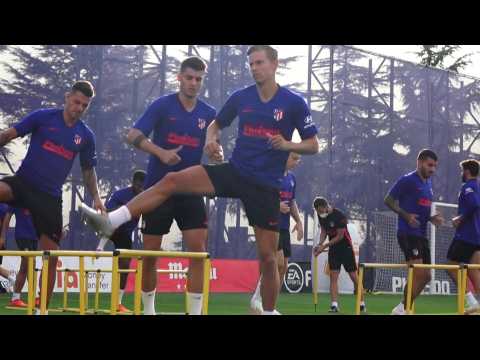 Football/Champions League: Atletico Madrid train ahead of Lisbon quarter-final