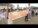Women rally in Minsk to call for an end to police violence