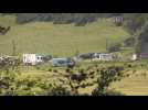 Emergency services at scene of Scottish train derailment