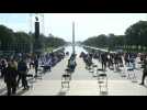 People gather in Washington ahead of mass anti-racism protest