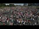 Belarus: drone footage of anti-government rally in capital Minsk