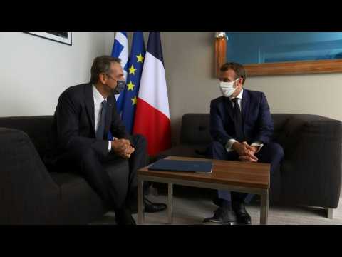 French President Macron meets with Greek PM Mitsotakis ahead of EuroMed 7 summit