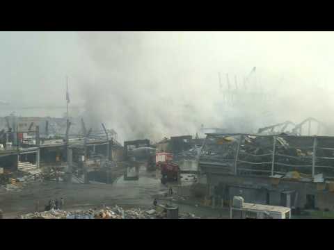 Smoke billows day after Beirut port fire