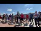 Pro-government protesters gather in Minsk