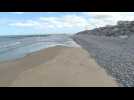 Pictures of a beach in Calais where the body of a Sudanese migrant was found