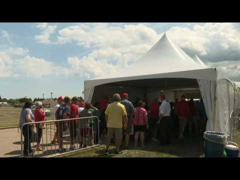 Trump supporters line up at Wisconsin venue ahead of rally
