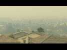Skies near Los Angeles filled with smoke from wildfires