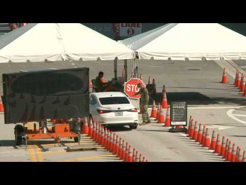 Miami Covid-19 testing site as global death toll from virus surpasses 1 million