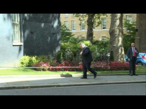 Mike Pompeo arrives at 10 Downing Street for talks with UK Prime Minister