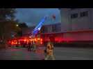 Firefighters outside Chinese consulate in Houston after reports of documents being burned