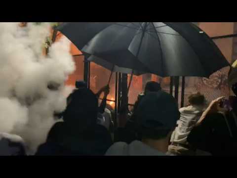 Portland: Officers deploy tear gas at protesters outside government building