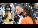 Reverend Jesse Jackson joins protest in Kenosha on day of Trump visit