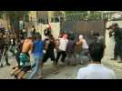 Lebanese protesters force open gate leading to parliament amid Macron visit (2)