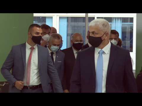 France's Macron visits Rafic Hariri Hospital in Beirut