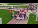 People gather in Minsk ahead of mass protest against Lukashenko