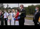 Thousands form human chain from Vilnius to Belarus in show of solidarity