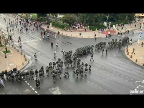 Belarusian opposition supporters arrested during Minsk protest