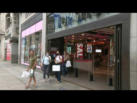 Oxford Street in London as masks become compulsory in shops