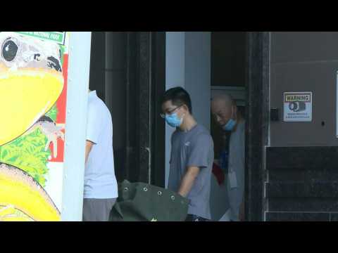 Images outside Houston Chinese consulate on last day of closure deadline