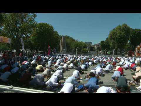 First Islamic prayers held in Turkey's Hagia Sophia since mosque reconversion