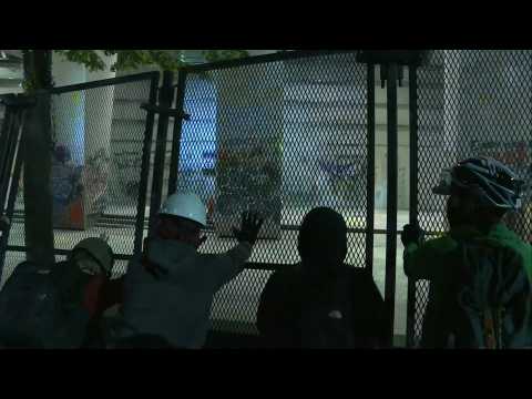 Portland: Tear gas deployed as protesters outside courthouse
