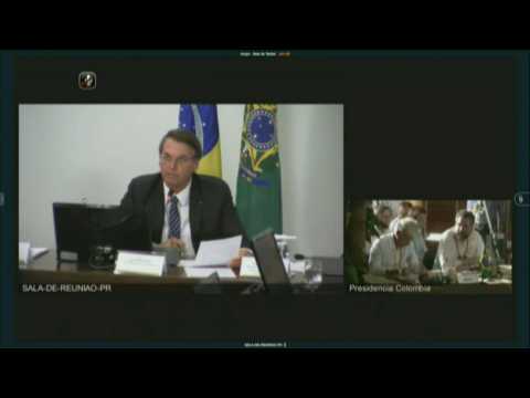 Brazil's Bolsonaro makes video call to Amazon summit