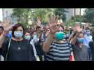 Hong Kong flash-mob rallies erupt as anger mounts over shot protester