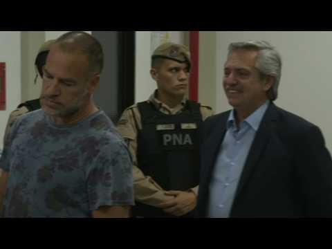 Argentina's center-left candidate Alberto Fernandez votes