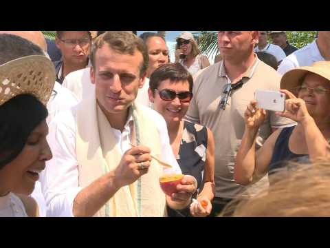 France's Macron picnics on Indian Ocean island