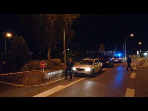 French police search address linked to suspected family killer