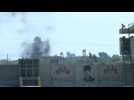 Smoke billows above Syrian border in Kurdish-controlled areas