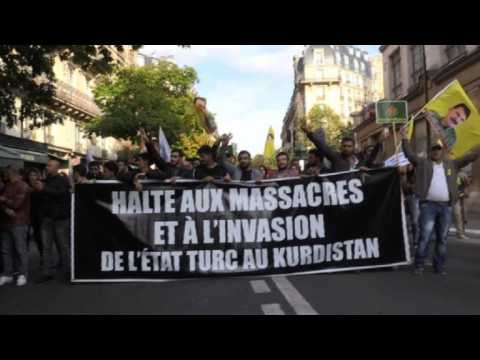 Kurdish groups protest against Turkey's Syria offensive