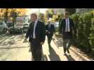 Jaroslaw Kaczynski casts his vote in Poland's parliamentary election