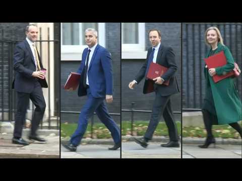 British ministers arrive for cabinet meeting ahead of crucial Brexit votes