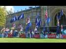 Scene outside British Parliament ahead of Brexit deal debate