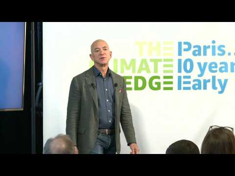 Bezos pledges Amazon will meet Paris climate goals 10 years early