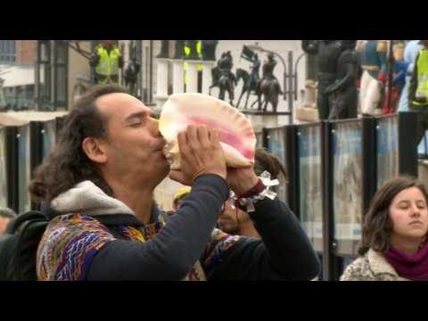 Small group of climate defenders join Fridays For Future in Bogota