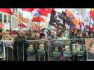 In Moscow, demonstrators gather in support of people detained and sentenced at political protests