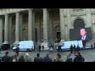 Mourners gather outside Saint-Sulpice for Chirac funeral