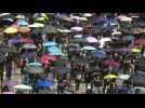 Hong Kong pro-democracy protesters march in Admiralty