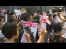 Hong Kong: pro-democracy protesters gather outside British consulate