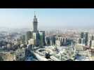 AERIAL SHOTS of the Kaaba as Mecca reopens for limited 'umrah' pilgrimage