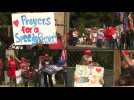Trump supporters wish him a 'speedy recovery' outside medical center